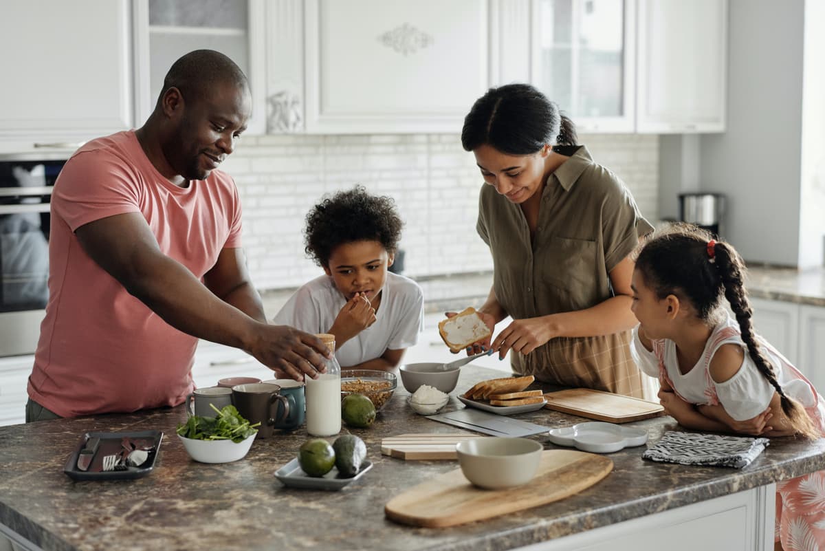 Happy family in their pest-free home