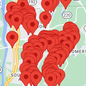 Map of recent Enfield pest control customers.